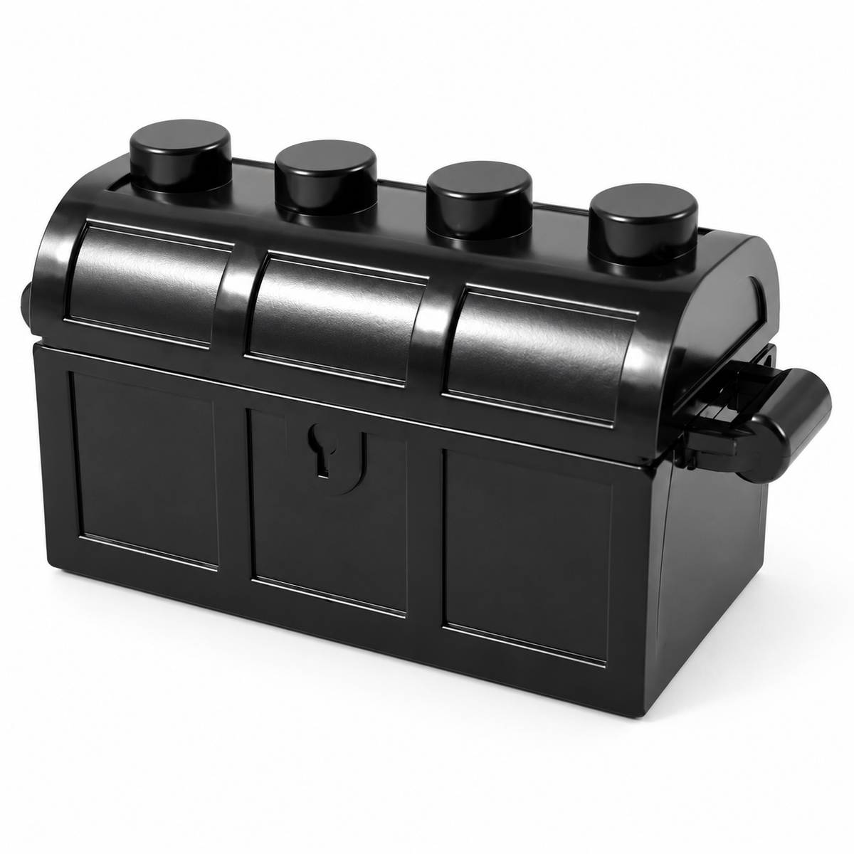4739a | Container, Treasure Chest with Slots in Back and (Same Color) Thick Hinge Curved Lid