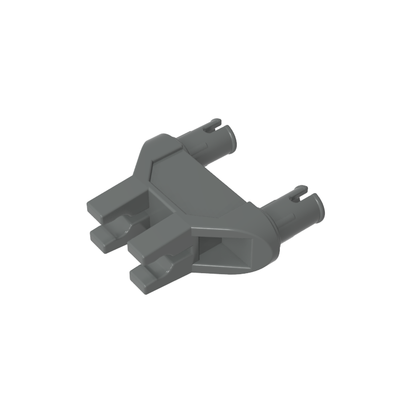 47994 | Technical Pin Double Triangle 1 x 3 with 2 Clips with Squared Pin Holes