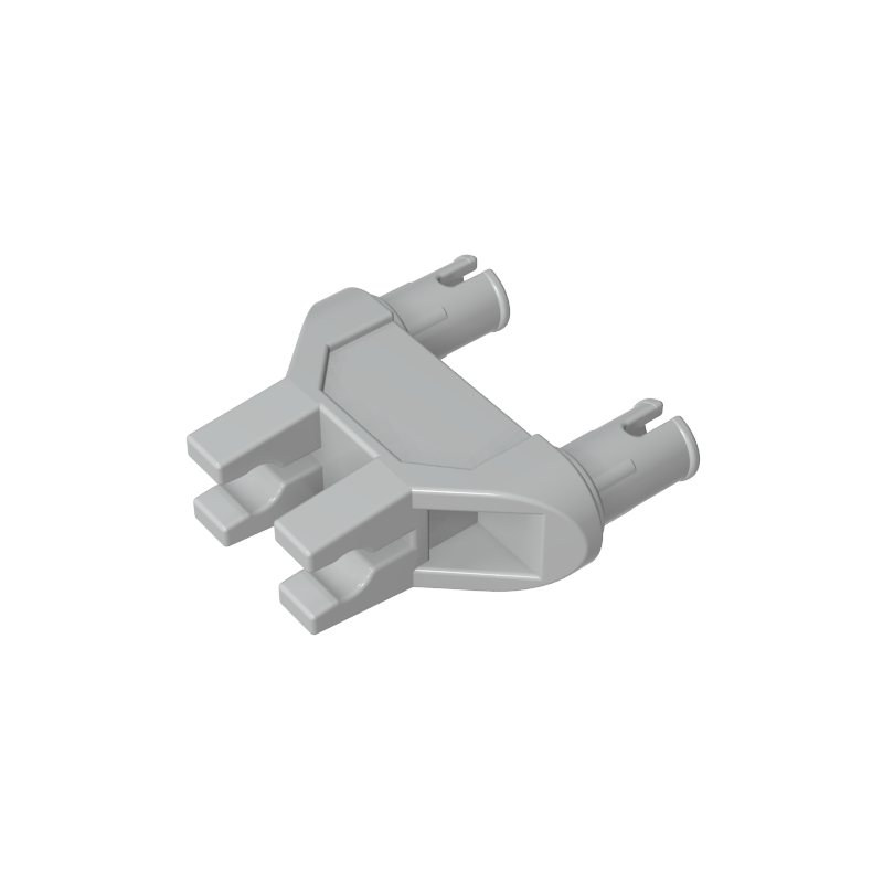 47994 | Technical Pin Double Triangle 1 x 3 with 2 Clips with Squared Pin Holes