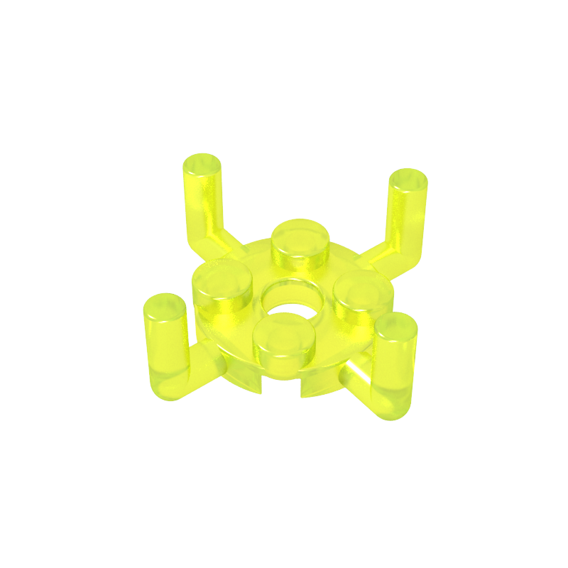 98284 | Plate, Round 2 x 2 with Pin Hole and 4 Bar Arms Up