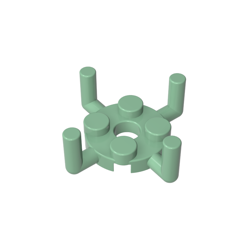98284 | Plate, Round 2 x 2 with Pin Hole and 4 Bar Arms Up
