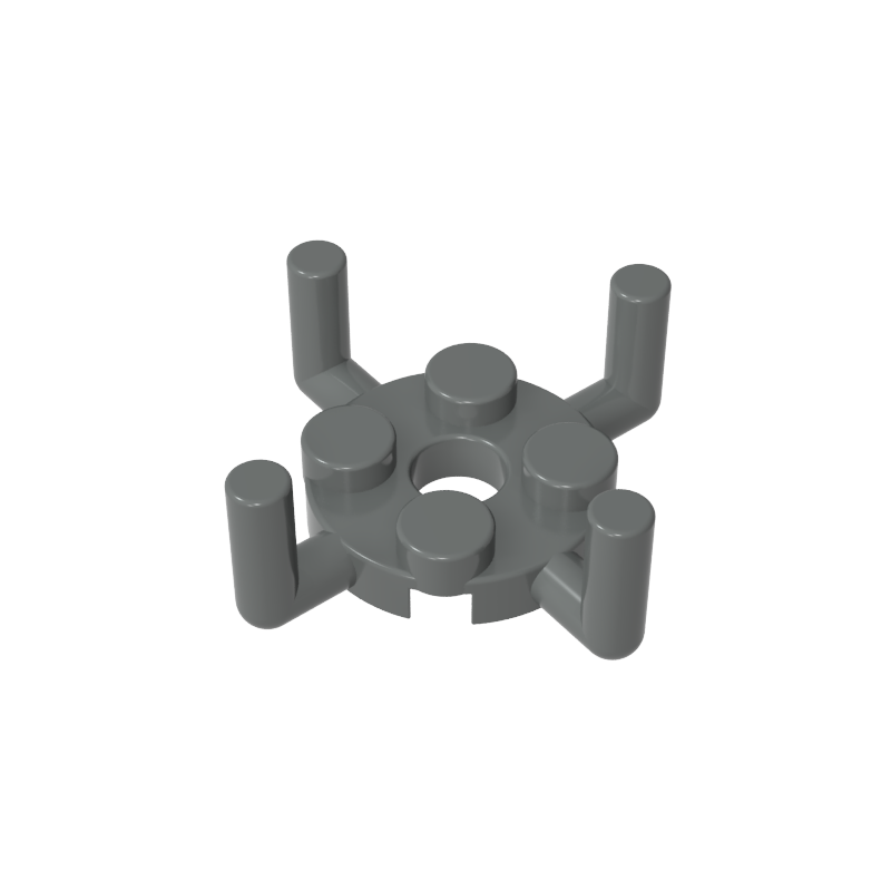 98284 | Plate, Round 2 x 2 with Pin Hole and 4 Bar Arms Up
