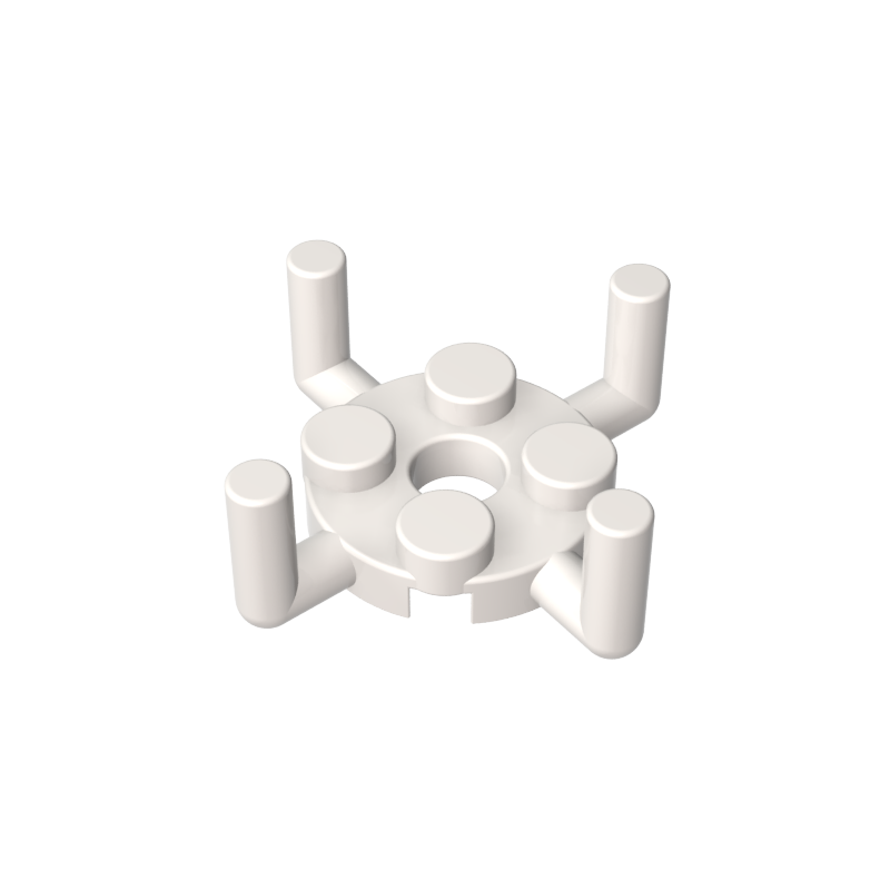 98284 | Plate, Round 2 x 2 with Pin Hole and 4 Bar Arms Up