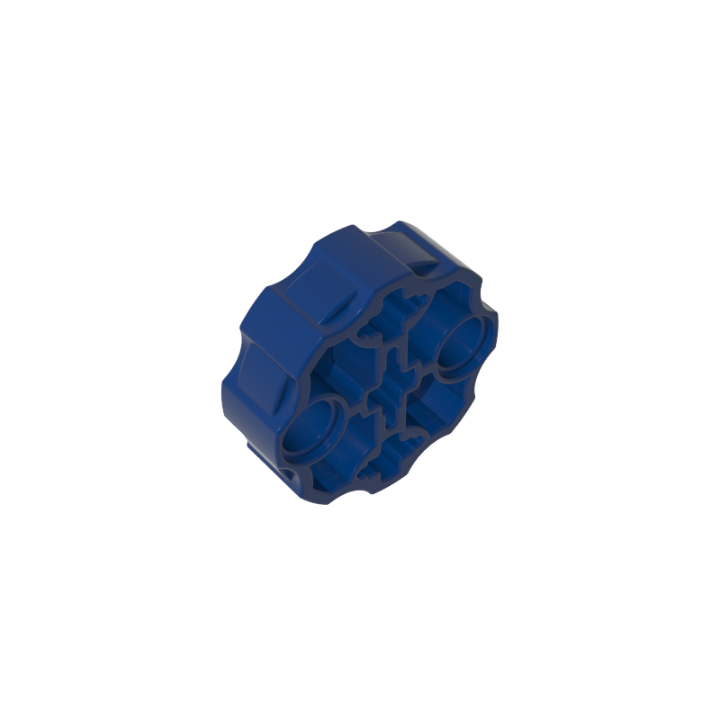98585 | Technical Axle Connector Block Round with 2 Pin Holes and 3 Axle Holes (Hero Factory Weapon Barrel)