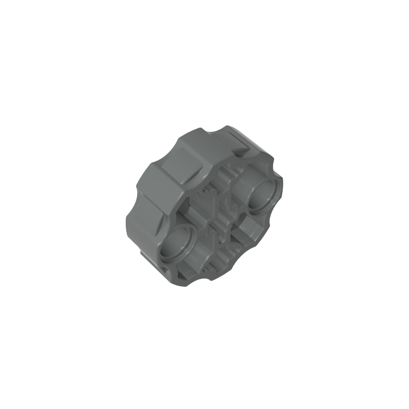 98585 | Technical Axle Connector Block Round with 2 Pin Holes and 3 Axle Holes (Hero Factory Weapon Barrel)