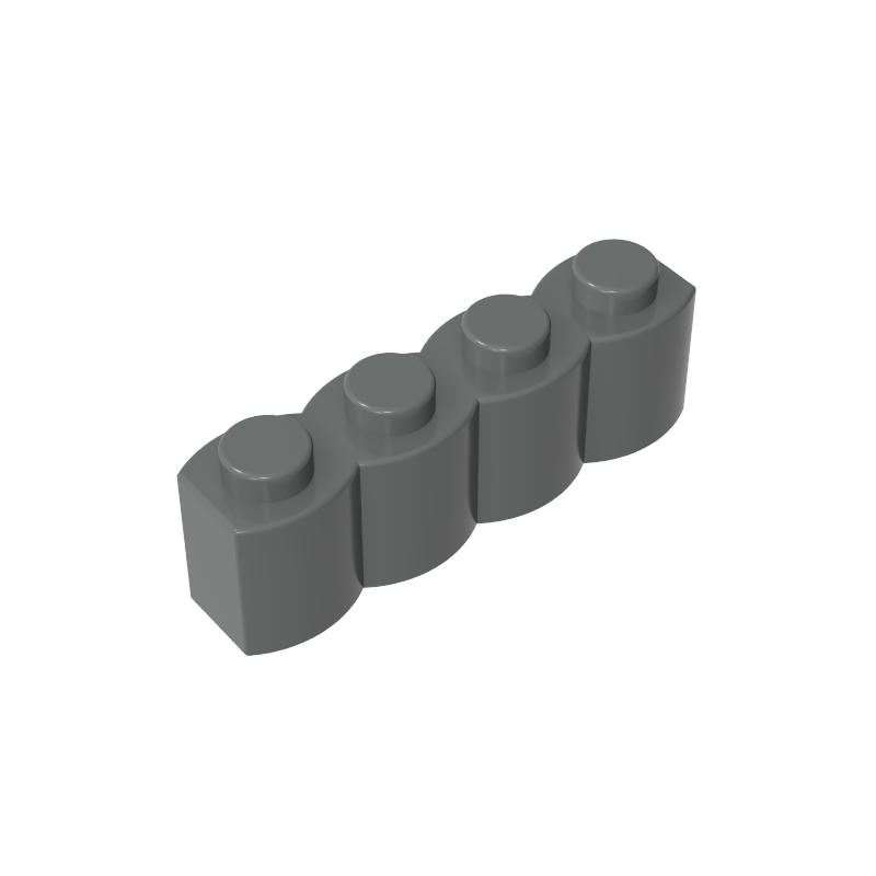 30137 | Brick, Modified 1 x 4 with Log Profile