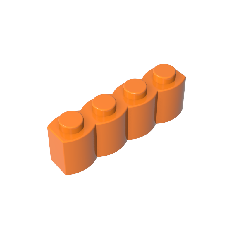 30137 | Brick, Modified 1 x 4 with Log Profile