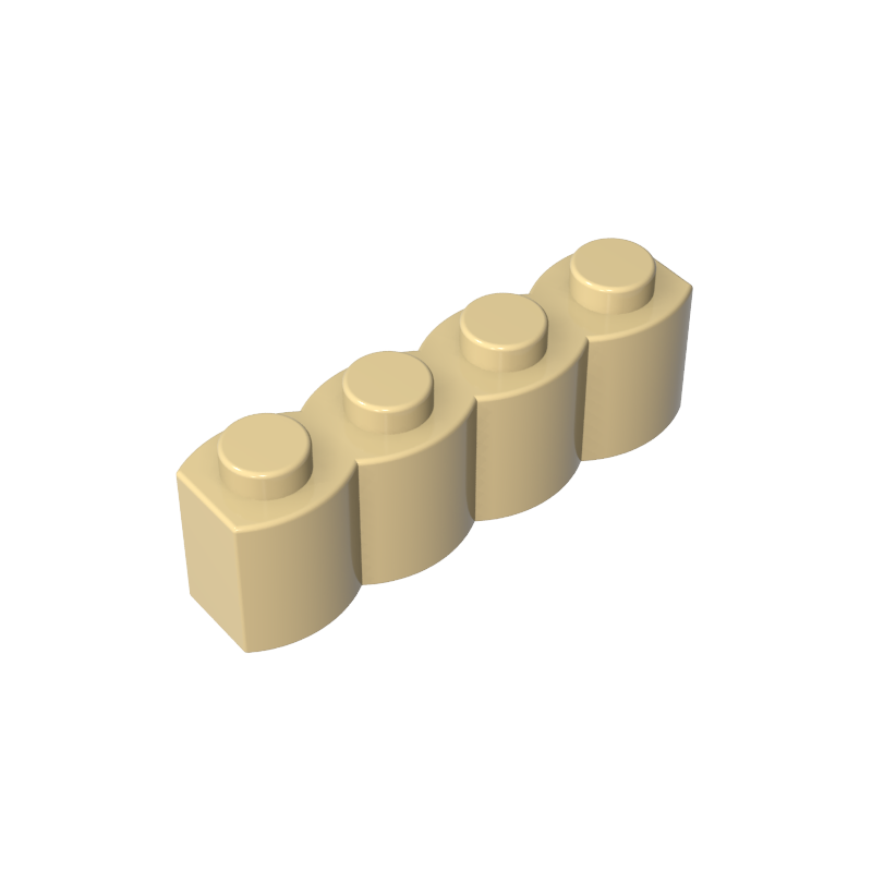 30137 | Brick, Modified 1 x 4 with Log Profile