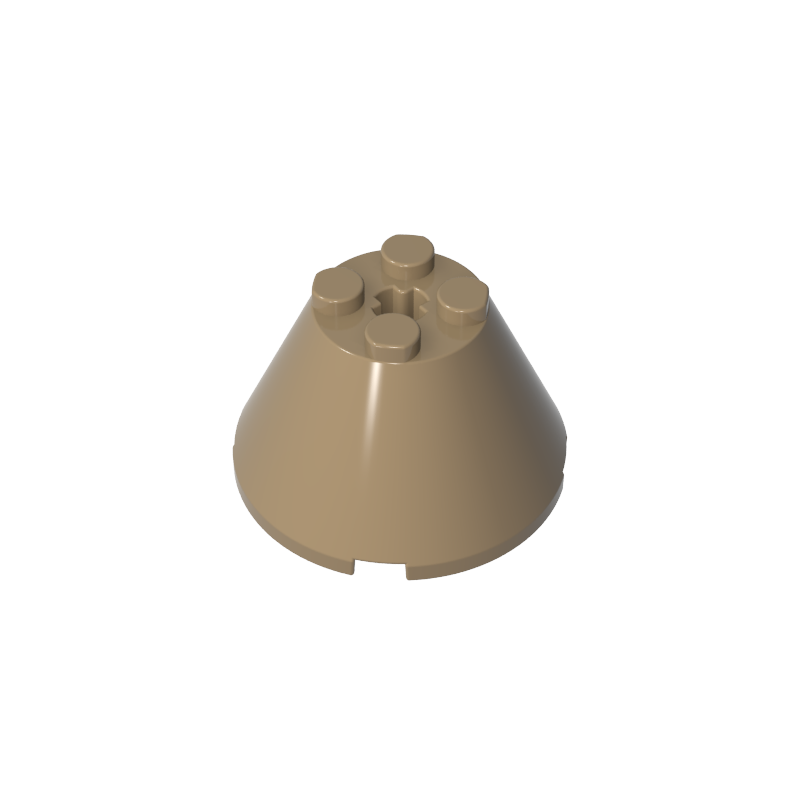 3943b | Cone 4 x 4 x 2 without Axle Hole