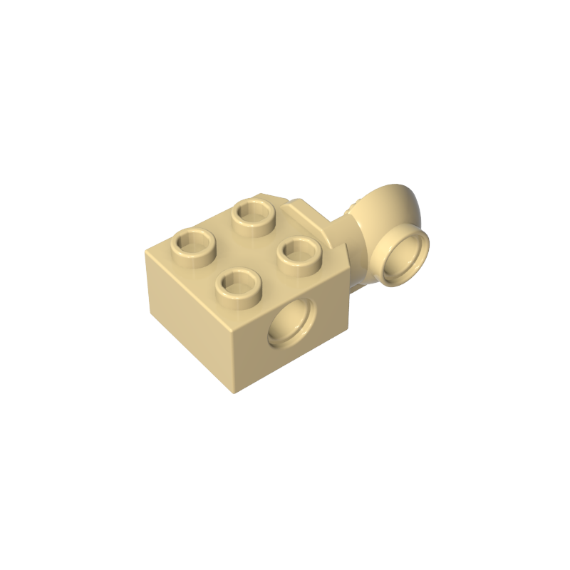 48171 | Technical Brick Modified 2 x 2 with Pin Hole and Rotation Joint Ball Half Vertical