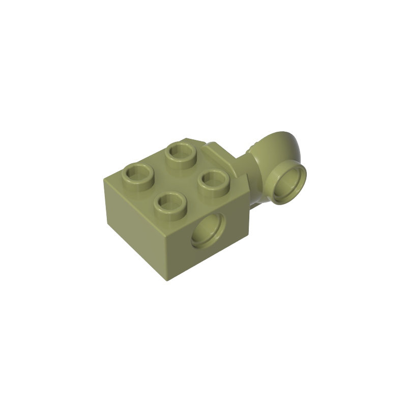 48171 | Technical Brick Modified 2 x 2 with Pin Hole and Rotation Joint Ball Half Vertical