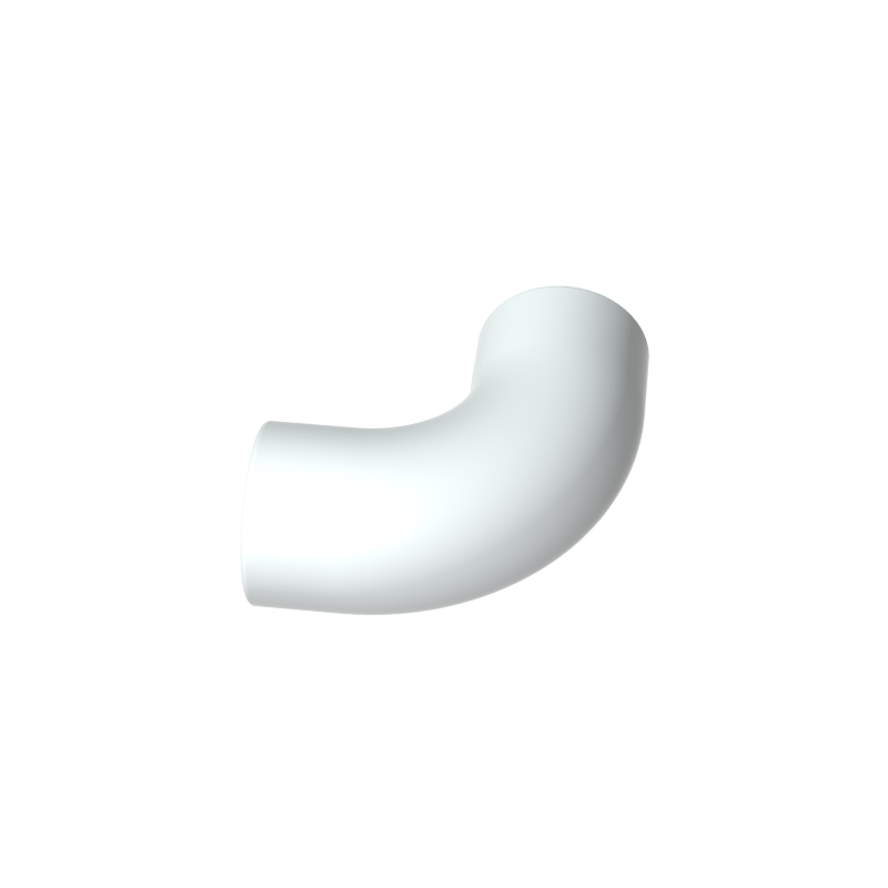 25214 | Brick, Round Tube 1 x 1 d. 90 degrees Elbow Macaroni - No Stud - Type 2 - Axle Hole