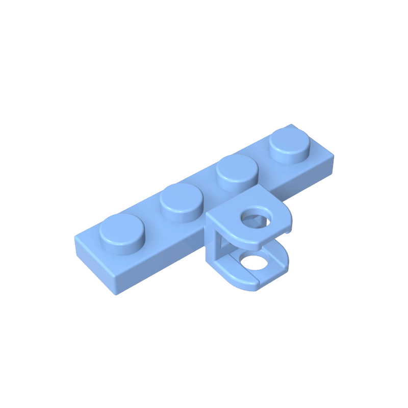 98263 | Plate, Modified 1 x 4 with Tow Ball Socket, Flattened with Holes
