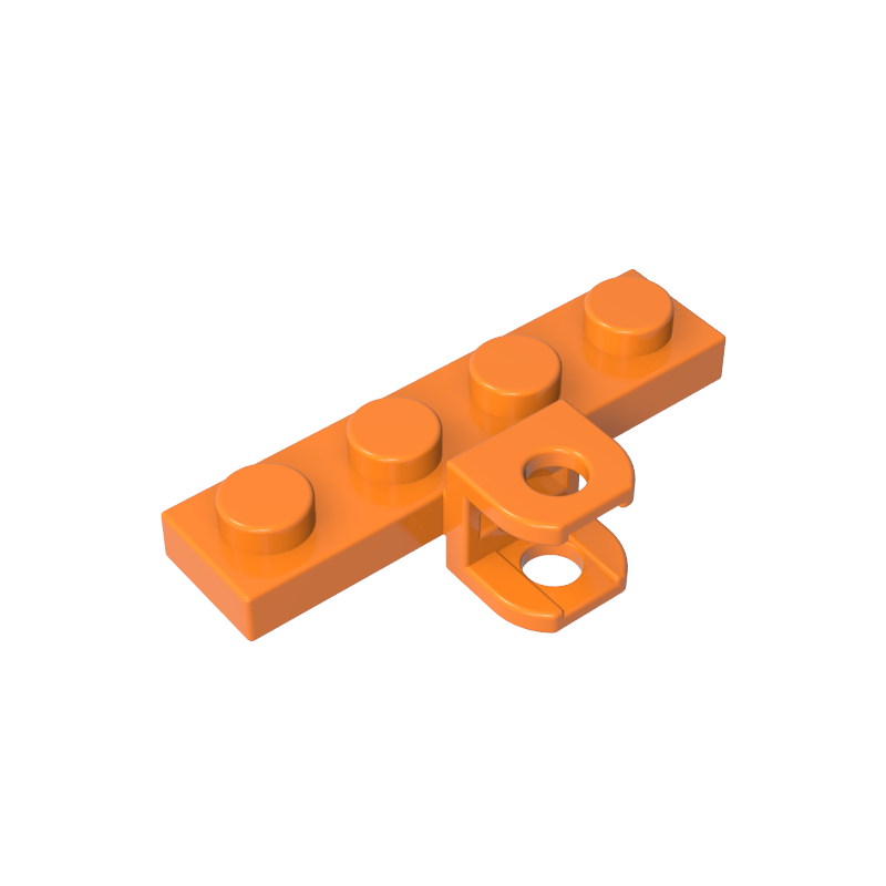 98263 | Plate, Modified 1 x 4 with Tow Ball Socket, Flattened with Holes