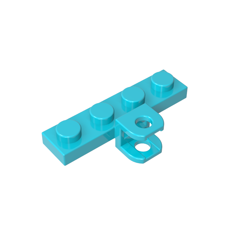 98263 | Plate, Modified 1 x 4 with Tow Ball Socket, Flattened with Holes