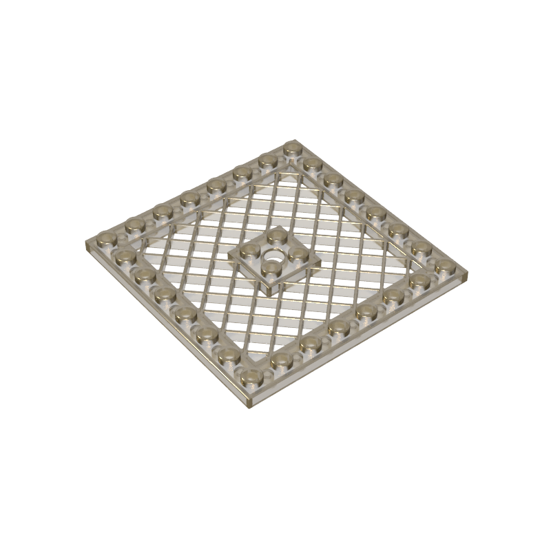 4151b | Plate, Modified 8 x 8 with Grille