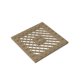 4151b | Plate, Modified 8 x 8 with Grille
