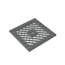 4151b | Plate, Modified 8 x 8 with Grille