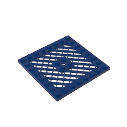 4151b | Plate, Modified 8 x 8 with Grille