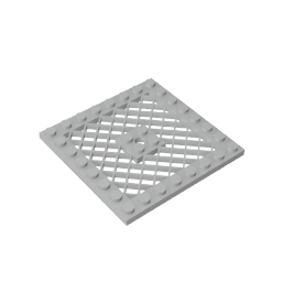 4151b | Plate, Modified 8 x 8 with Grille
