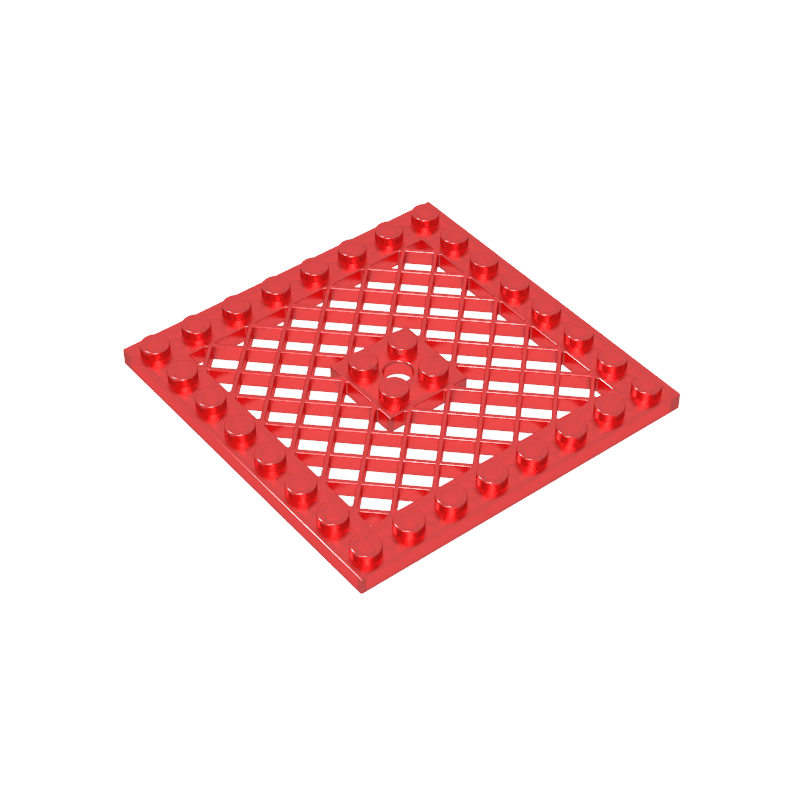 4151b | Plate, Modified 8 x 8 with Grille