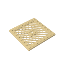 4151b | Plate, Modified 8 x 8 with Grille