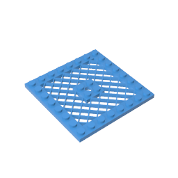 4151b | Plate, Modified 8 x 8 with Grille