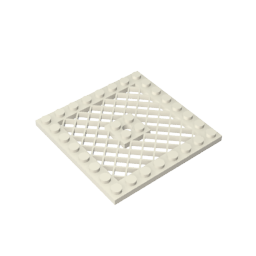 4151b | Plate, Modified 8 x 8 with Grille