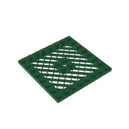 4151b | Plate, Modified 8 x 8 with Grille