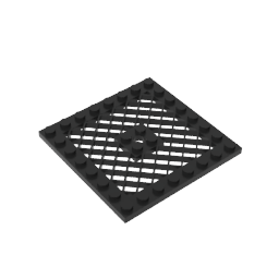 4151b | Plate, Modified 8 x 8 with Grille