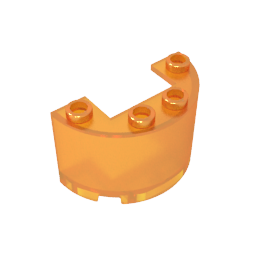 24593 | Cylinder Half 2 x 4 x 2 with 1 x 2 Cutout