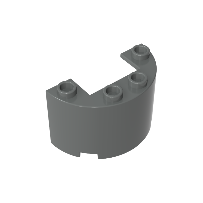 24593 | Cylinder Half 2 x 4 x 2 with 1 x 2 Cutout