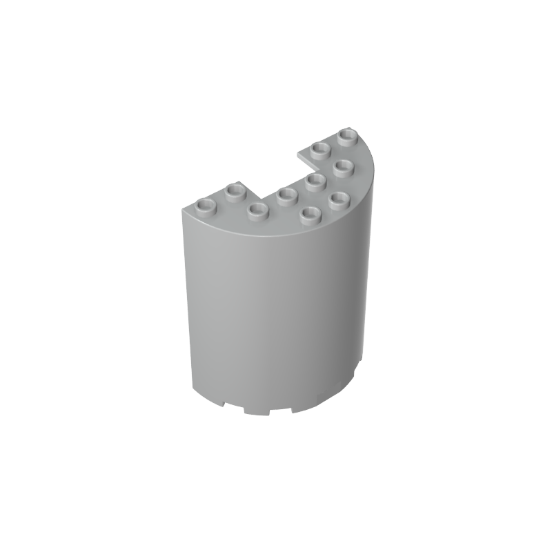 87926 | Cylinder Half 3 x 6 x 6 with 1 x 2 Cutout