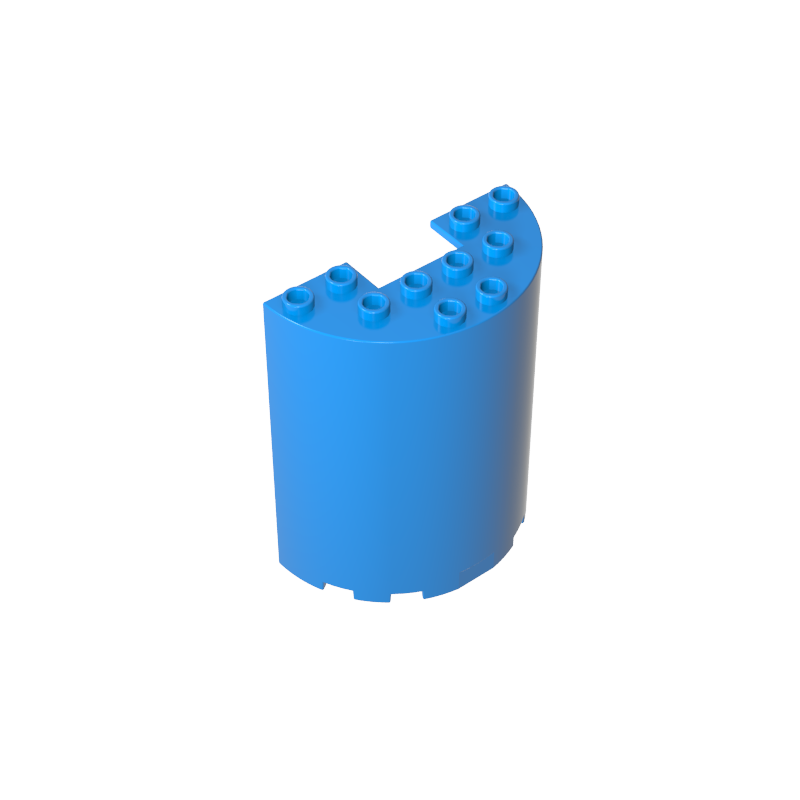 87926 | Cylinder Half 3 x 6 x 6 with 1 x 2 Cutout