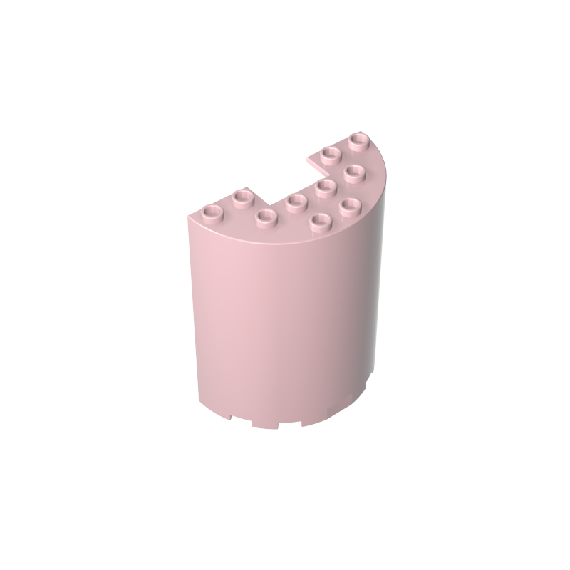 87926 | Cylinder Half 3 x 6 x 6 with 1 x 2 Cutout