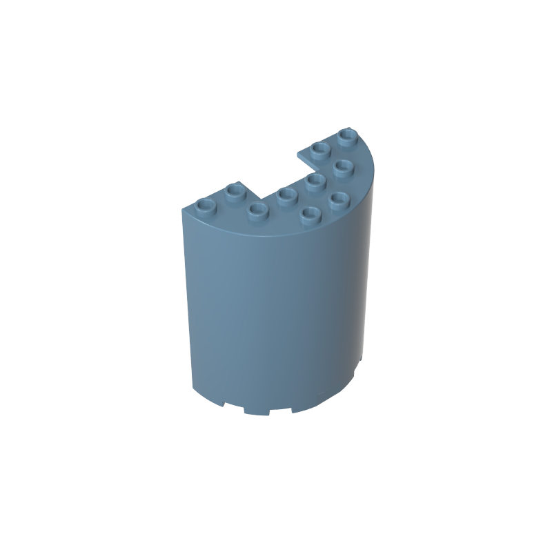 87926 | Cylinder Half 3 x 6 x 6 with 1 x 2 Cutout