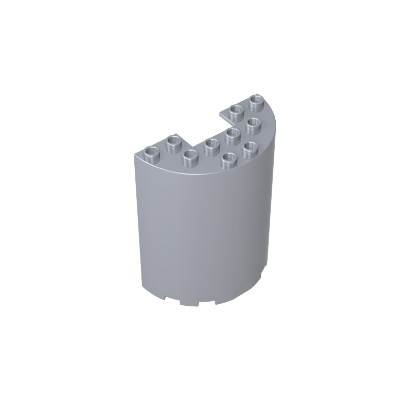 87926 | Cylinder Half 3 x 6 x 6 with 1 x 2 Cutout