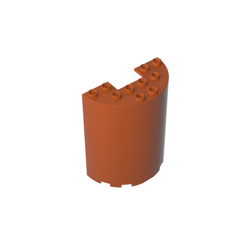 87926 | Cylinder Half 3 x 6 x 6 with 1 x 2 Cutout
