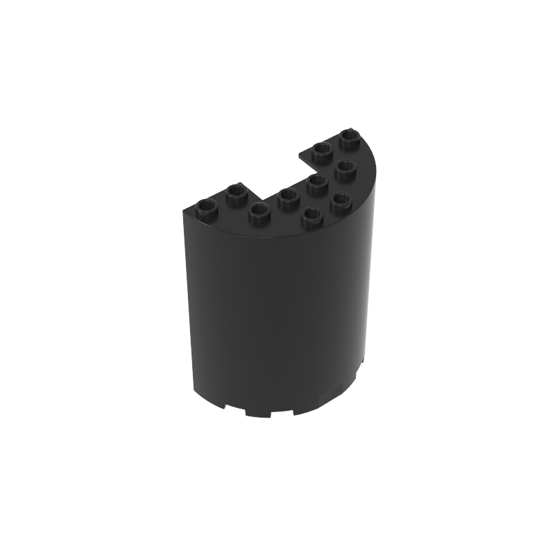 87926 | Cylinder Half 3 x 6 x 6 with 1 x 2 Cutout