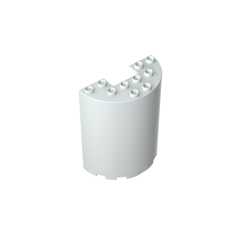 87926 | Cylinder Half 3 x 6 x 6 with 1 x 2 Cutout