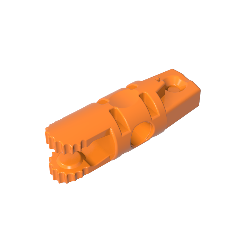 30554b | Hinge Cylinder 1 x 3 Locking with 1 Finger and 2 Fingers on Ends, without Hole