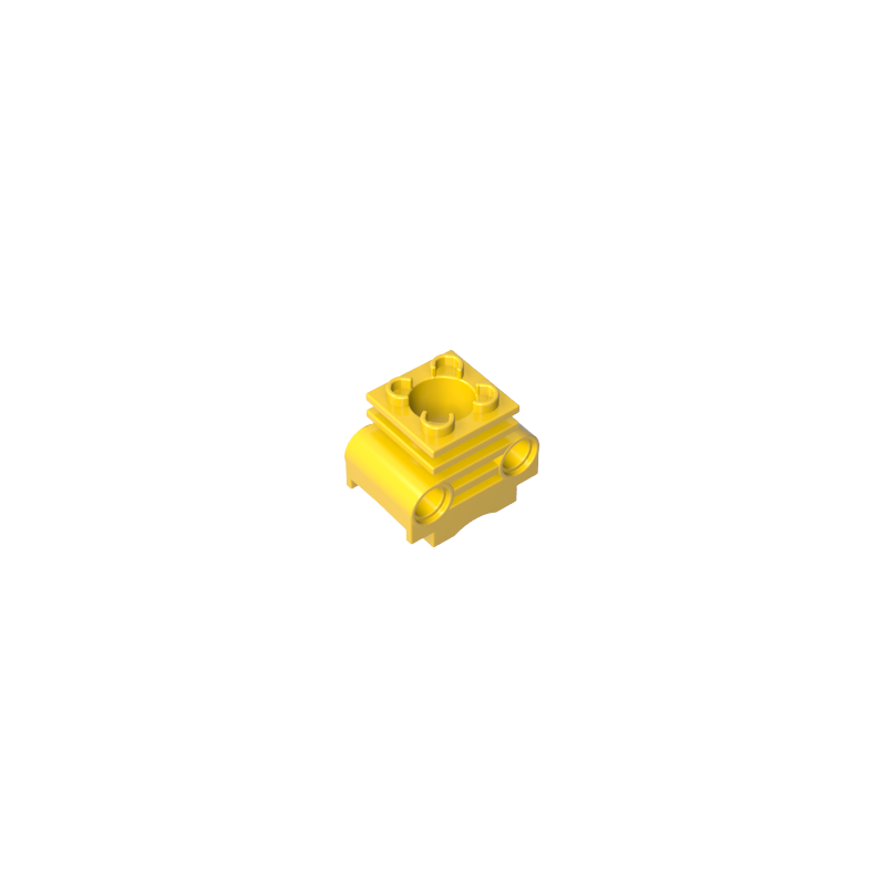 2850b | Technical Engine Cylinder with Partial Hollow Studs on Top and Side Slots