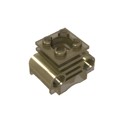 2850b | Technical Engine Cylinder with Partial Hollow Studs on Top and Side Slots