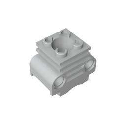 2850b | Technical Engine Cylinder with Partial Hollow Studs on Top and Side Slots