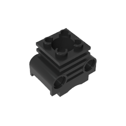 2850b | Technical Engine Cylinder with Partial Hollow Studs on Top and Side Slots