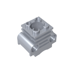 2850b | Technical Engine Cylinder with Partial Hollow Studs on Top and Side Slots