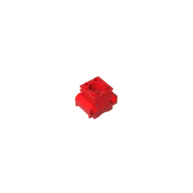 2850b | Technical Engine Cylinder with Partial Hollow Studs on Top and Side Slots