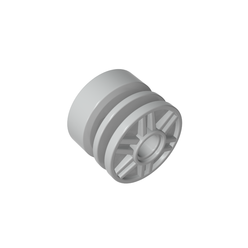 55981 | Wheel 18mm D. x 14mm with Pin Hole, Fake Bolts and Shallow Spokes
