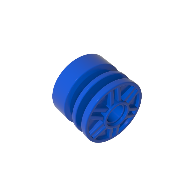 55981 | Wheel 18mm D. x 14mm with Pin Hole, Fake Bolts and Shallow Spokes