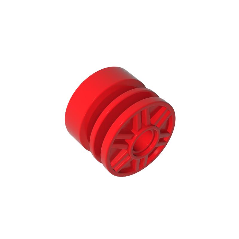 55981 | Wheel 18mm D. x 14mm with Pin Hole, Fake Bolts and Shallow Spokes